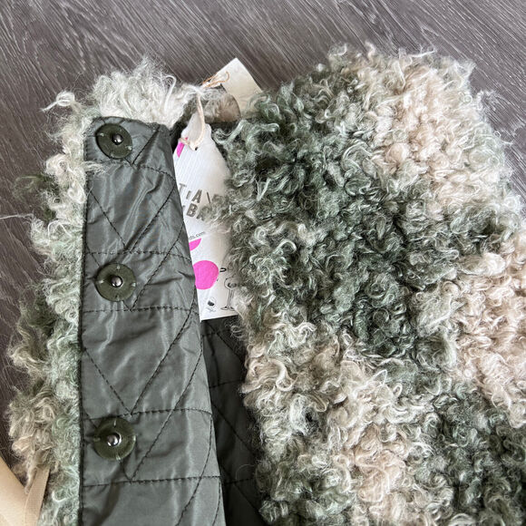 Tia Cibani Kids Bonfire Vest Girls 2T Green Fuzzy - Picture 8 of 13